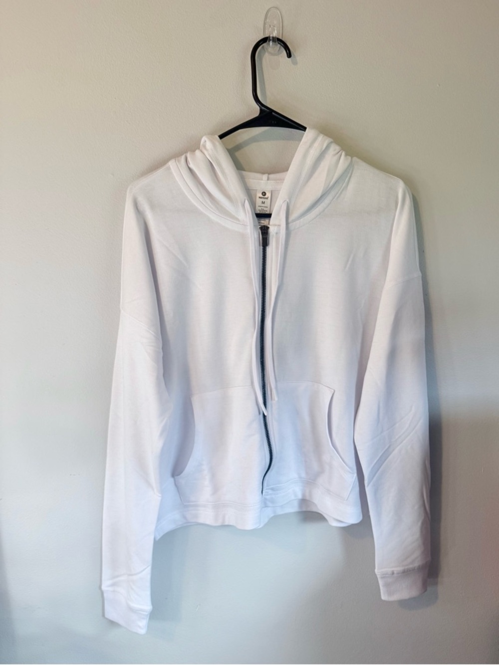 90 Degree By Reflex White Full-Zip Hoodie with Hood